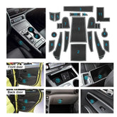 LFOTPP Car Door Groove Mat for Kona EV Kona Elektro 2020 2021 2022 Car Gate Slot Cup Mat Auto Interior Kona EV Accessories 2022